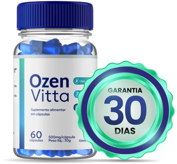 Pote de Ozenvitta com selo de garantia de 30 dias